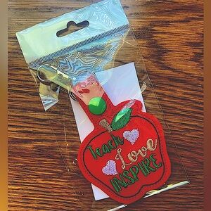 Embroidered Teacher Keychain